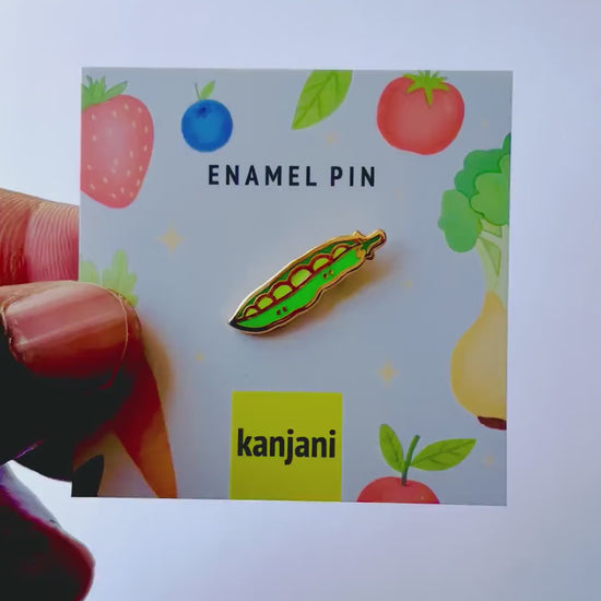 Pea Pod Enamel Pin – Vegan Garden Lover Gift, Christmas stocking stuffer, Advent calendar