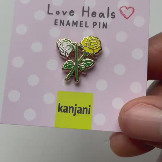 Friendship Rose Enamel Pin: June Birth Flower, Mini Gift, Christmas gift, stocking stuffer, Advent calendar