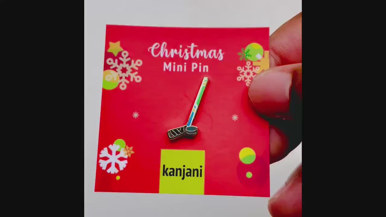 Ice Hockey Pin, Sports Lapel Pin,, Christmas stocking stuffer