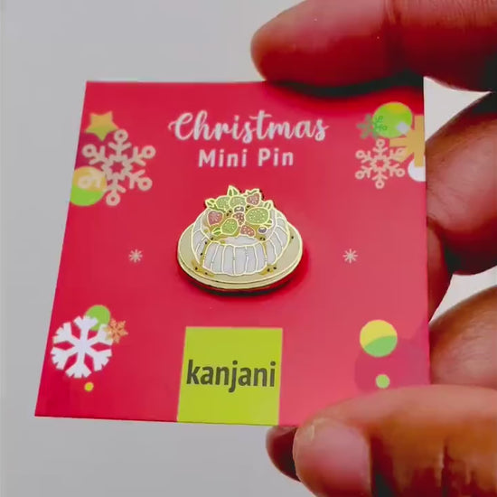 Pavlova Enamel Pin, Christmas Lapel Pin, Stocking stuffer