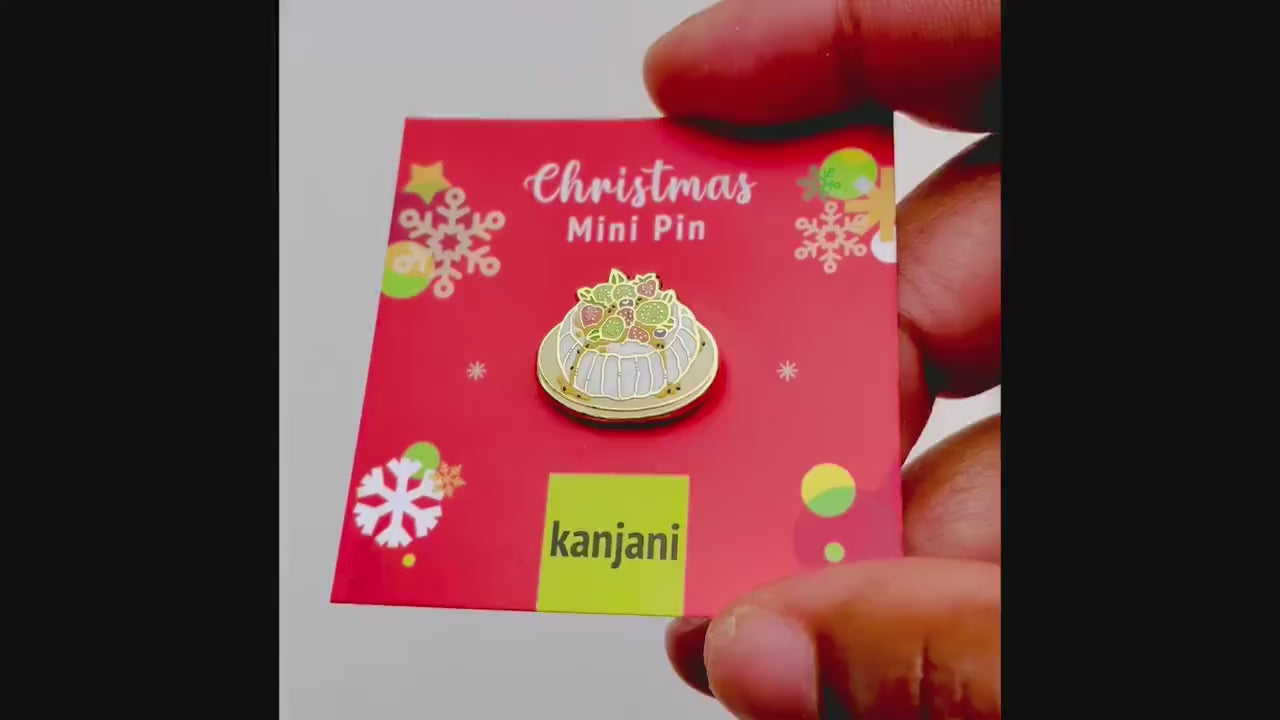 Pavlova Enamel Pin, Christmas Lapel Pin, Stocking stuffer