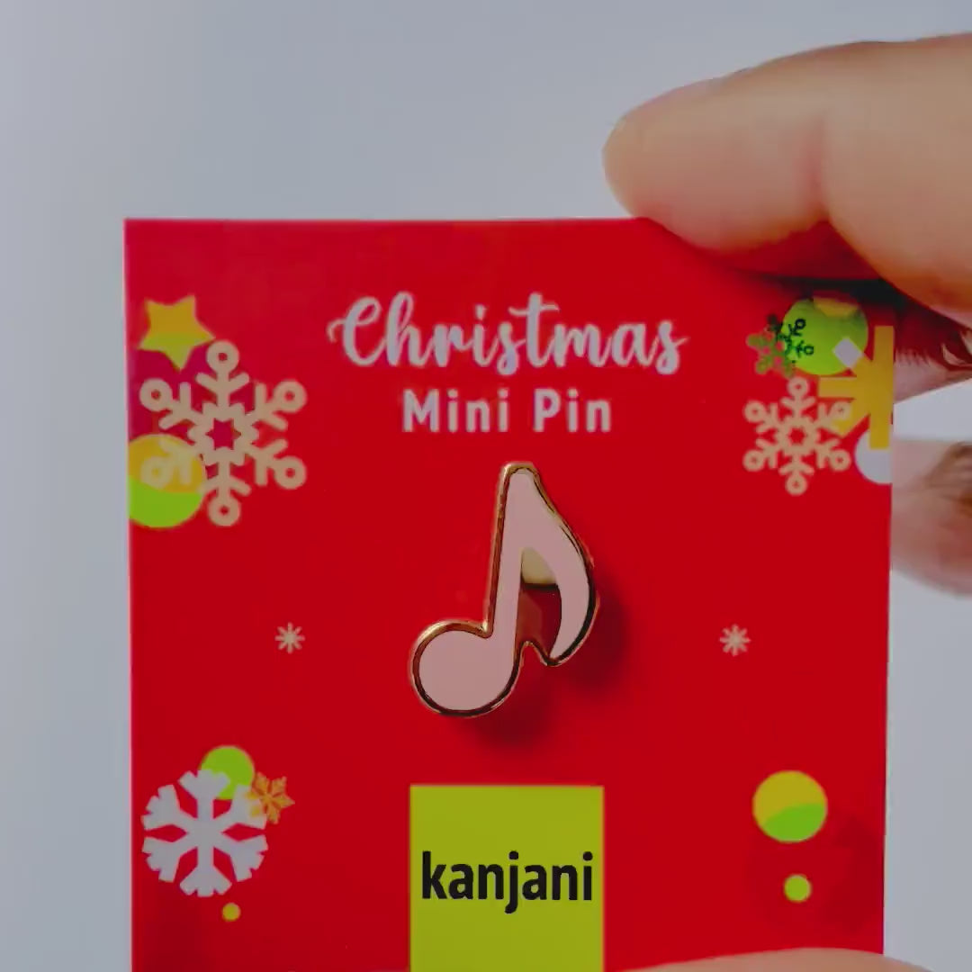 Music Note Enamel Pin - Pink & Gold, Teacher Gift, Christmas gift, stocking stuffer, Advent calendar