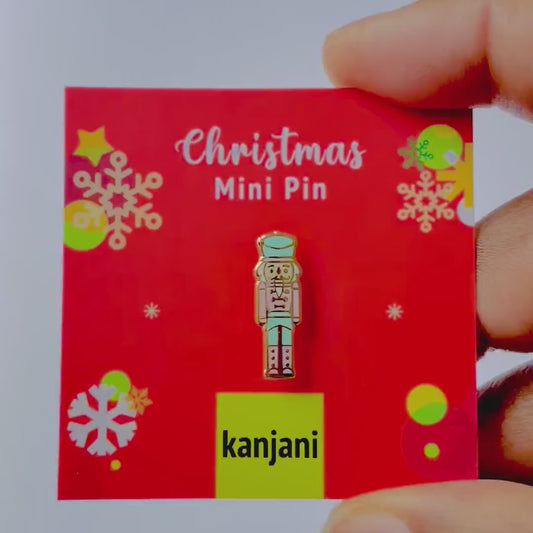 NUTCRACKER ENAMEL PIN - Pink Mini Lapel Badge