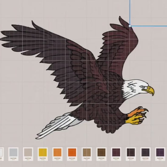 Bald Eagle Pin: Gold Hard Enamel Bird Brooch (1.5 inch), Christmas gift, stocking stuffer, Advent calendar