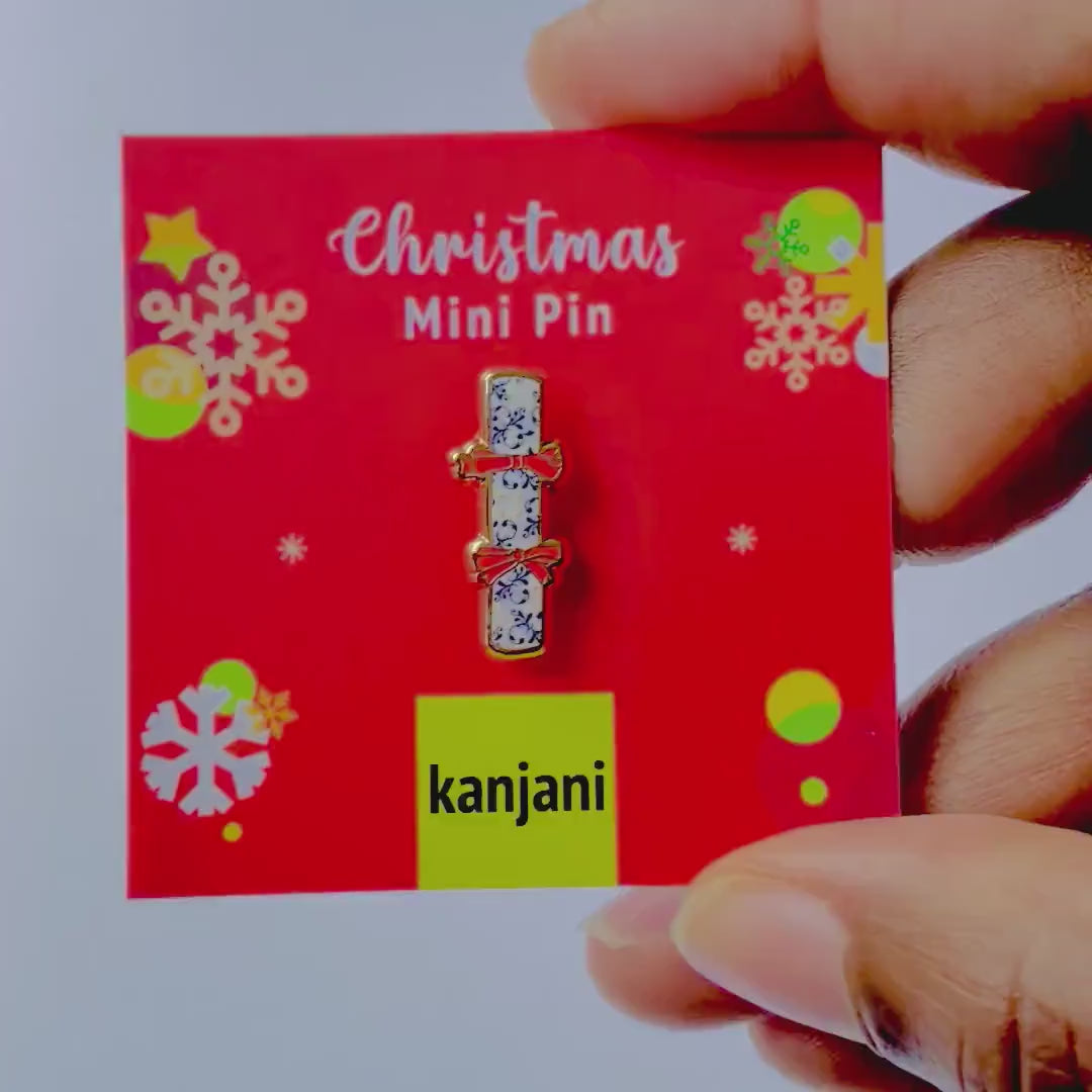 Christmas cracker Mini cute Enamel pin gift, Christmas gift, Christmas lanyard badge, gift under 15, Advent Calendar, Stocking stuffer