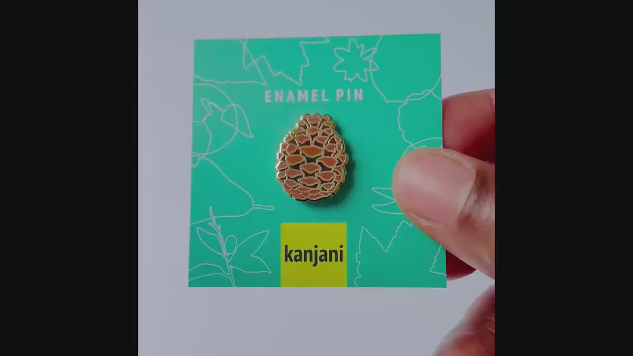 Pine cone Enamel pin gift, mini lapel badge, Fall lanyard decor, Autumn gift, camping, outdoors, forest, nature, Thanksgiving