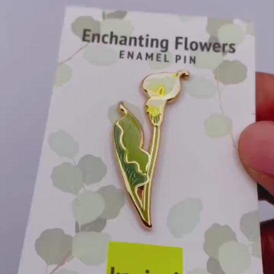 Garden Flower Enamel Pin Brooch - Rose, Lily, Peony Design, Christmas gift, stocking stuffer, Advent calendar