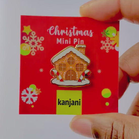 Gingerbread House Enamel Pin – Christmas Stocking Stuffer, Advent calendar
