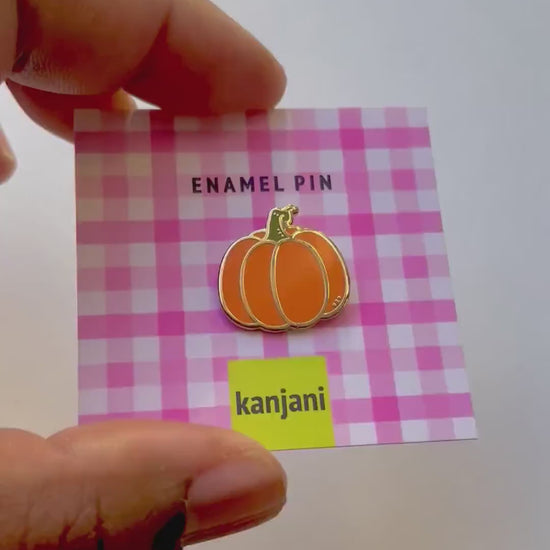 Pumpkin Enamel Pin: Picnic badge, Vegan Gift, Farm Decor, Christmas stocking stuffer, Advent calendar