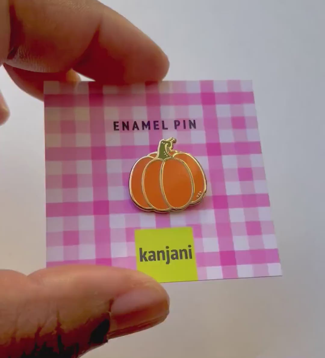 Pumpkin Enamel Pin: Picnic badge, Vegan Gift, Farm Decor, Christmas stocking stuffer, Advent calendar